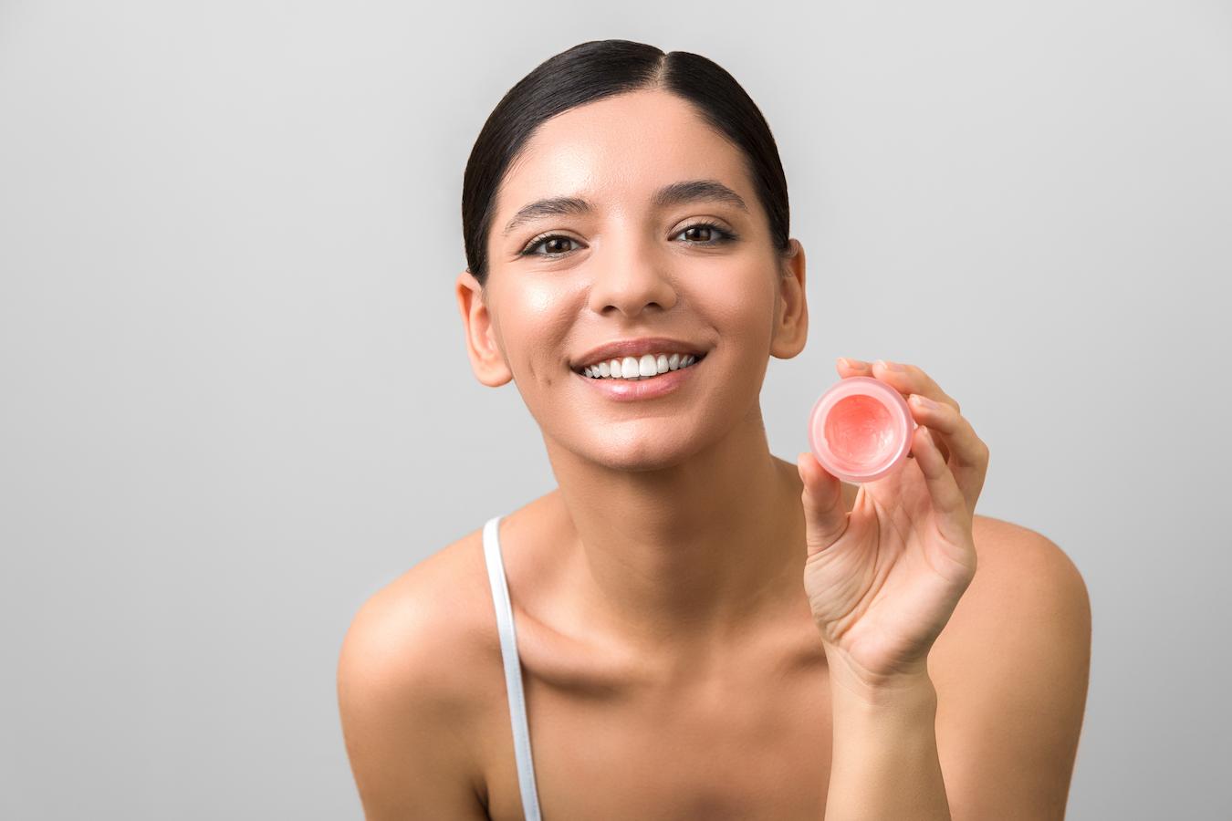 If you have chapped lips with dry patches try using natural lip balms