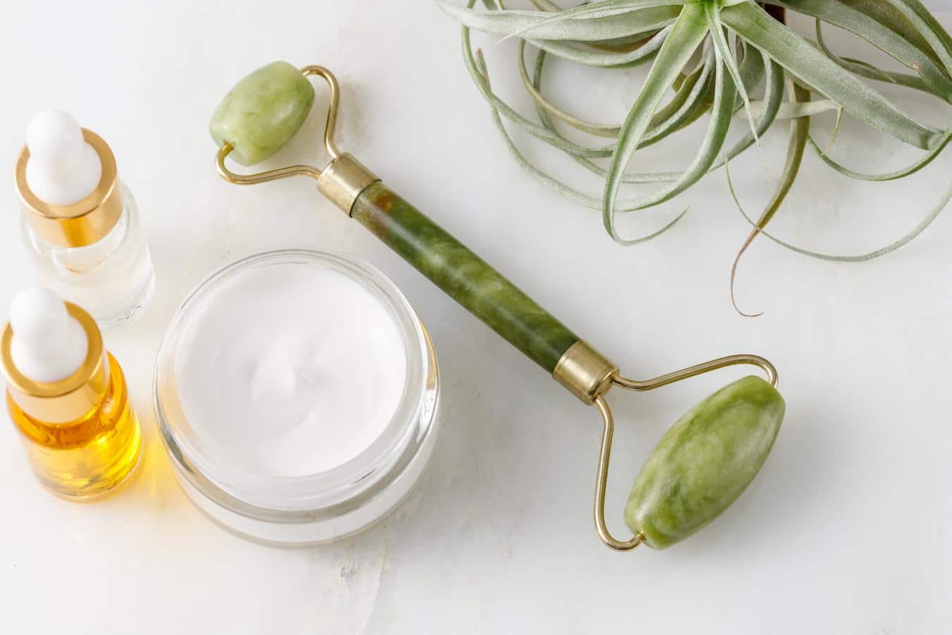 Use a jade roller when you want to increase circulation or minimize wrinkles on your face