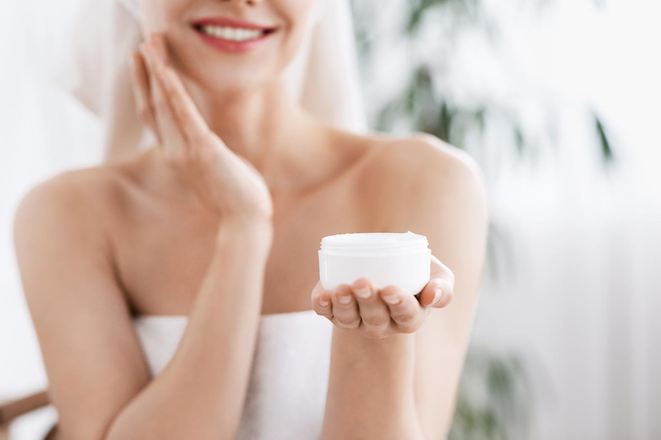 Use a water based moisturizing cream after a shower to prevent dry skin