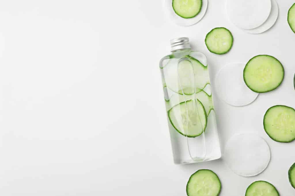 Cucumber can soothe and refresh dry skin in a DIY moisturizing spray 