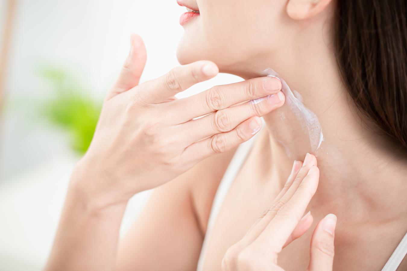 Wash your face with warm water and gently pat dry then add hydration with skin care products