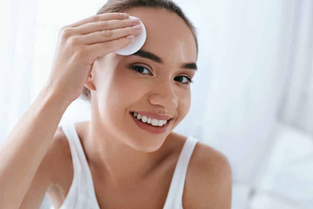 use toner with cotton pad twice a day in your skincare routine